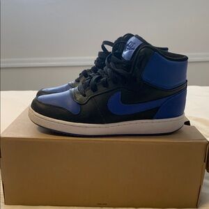 Nike Black and Blue High-Tops
